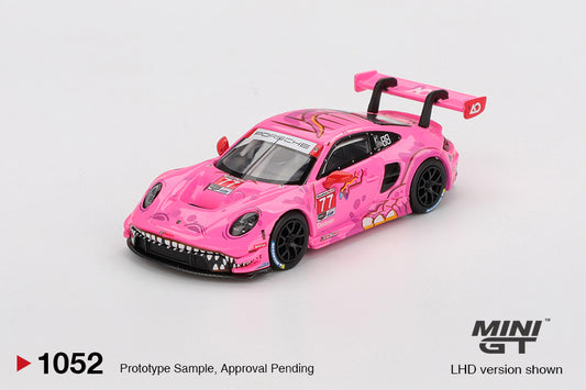 Mini GT #1052: Porsche 911 GT3 R #77 AO Racing 2024 IMSA Road America.(BLISTER)