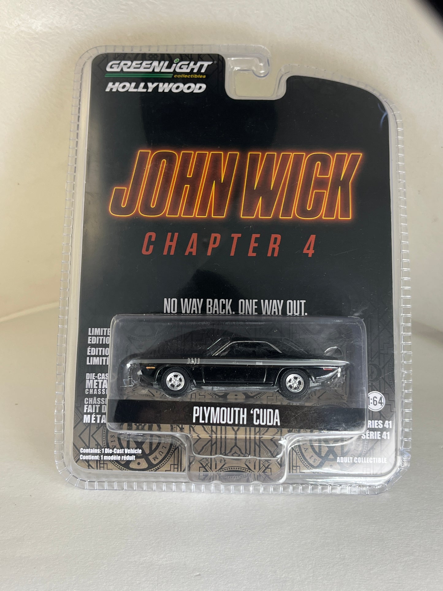 GREENLIGHT JHON WICK CHAPTER 4 PLYMOUTH CUDA